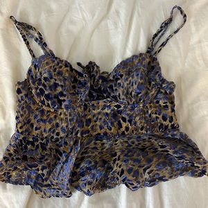 Leopard peplum top!
